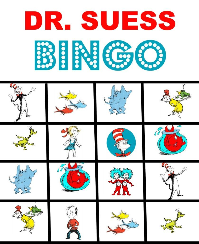 Printable Dr Seuss Bingo Cards - Printable Bingo Cards