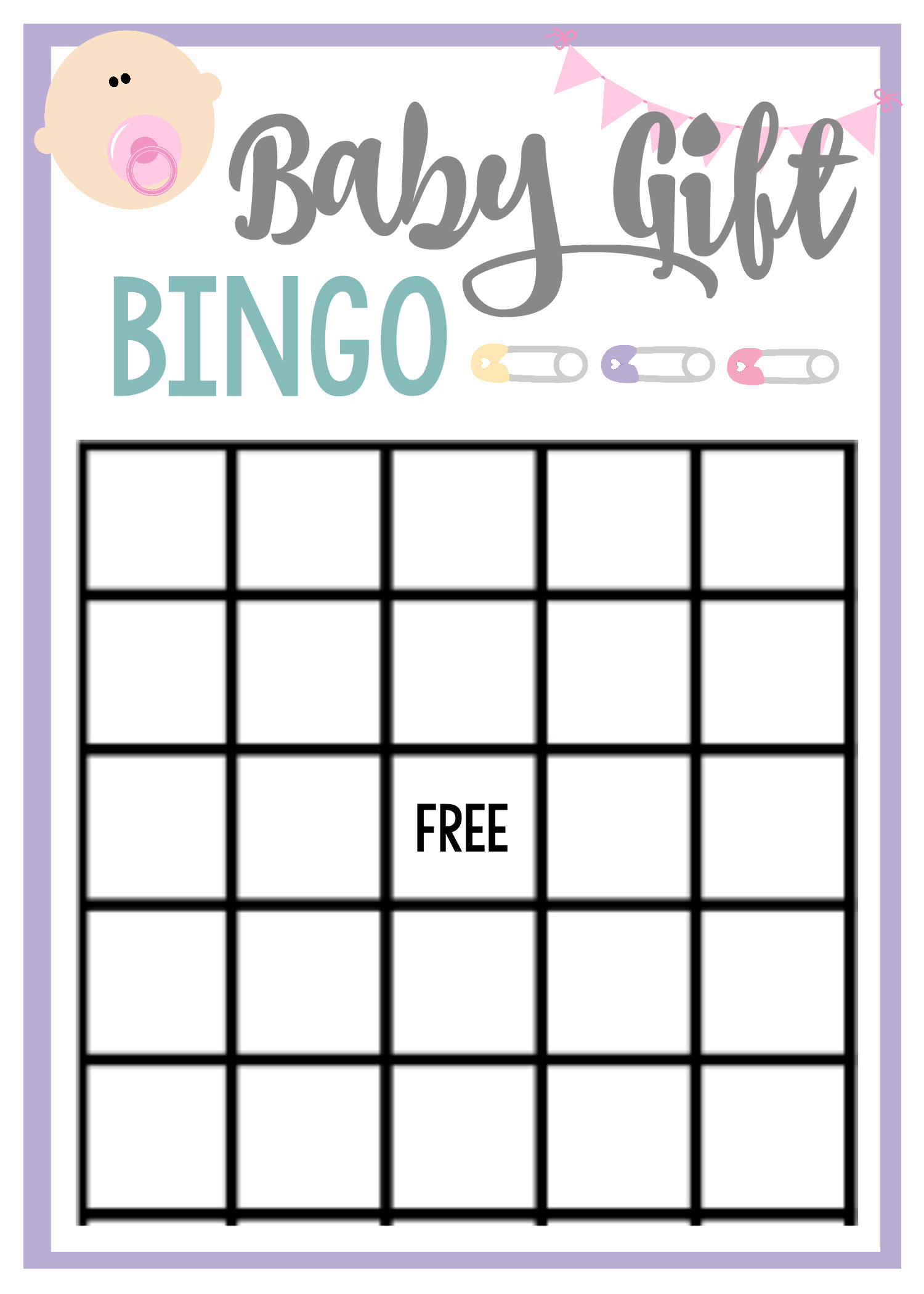 Incredible Baby Shower Bingo Printable 29 Set Of Free Card