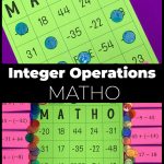 Integer Operations Matho (Bingo Game) | Middle School Math