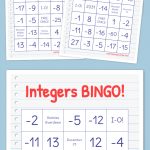 Integers Bingo! | Free Bingo Cards, Bingo Card Generator