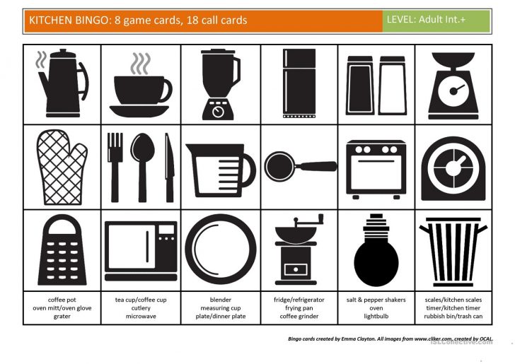 Kitchen Bingo English Esl Worksheets For Distance Learning Kitchen Bingo English Esl Worksheets For Distance Learning