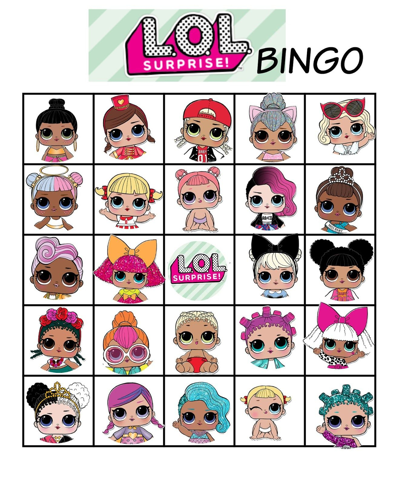 L.o.l. Dolls Bingo | Lol Doll Cake, Lol Dolls, Doll Party