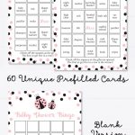 Ladybug Baby Shower Bingo Cards   Printable Blank Bingo