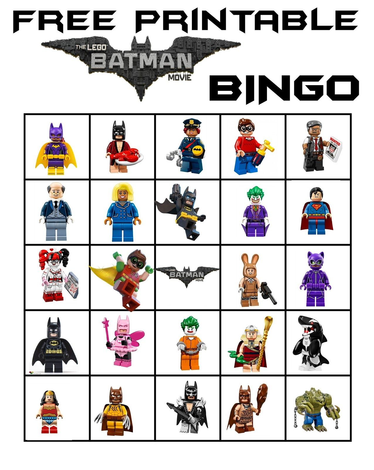 Lego Batman Bingo | Lego Batman, Lego Batman Party, Lego