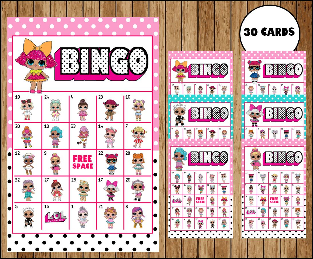 Lol Surprise Dolls Bingo Game – Printable – 30 Different