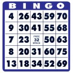 Low Vision Bingo Cards  10 Cards