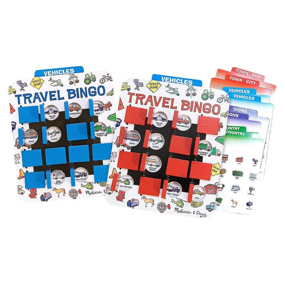 Melissa &amp;amp; Doug Flip To Win Travel Bingo Game - 2 Wooden Game