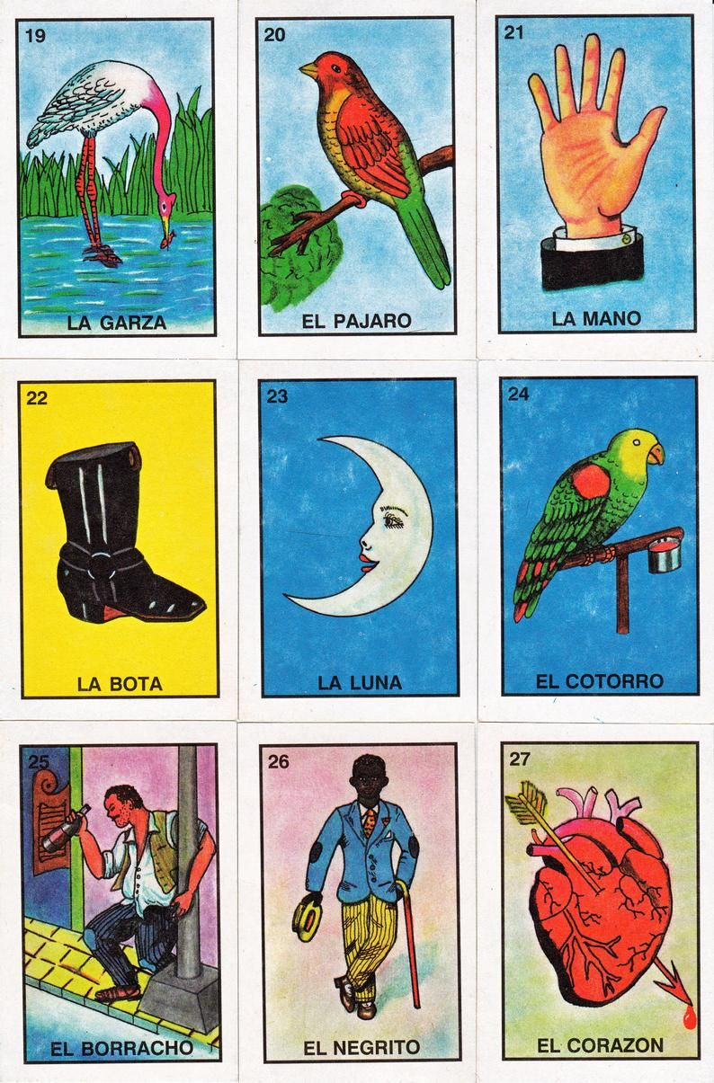 Mexican Loteria cards