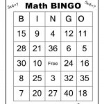 Multiplication Math Bingo Game | Wiskunde