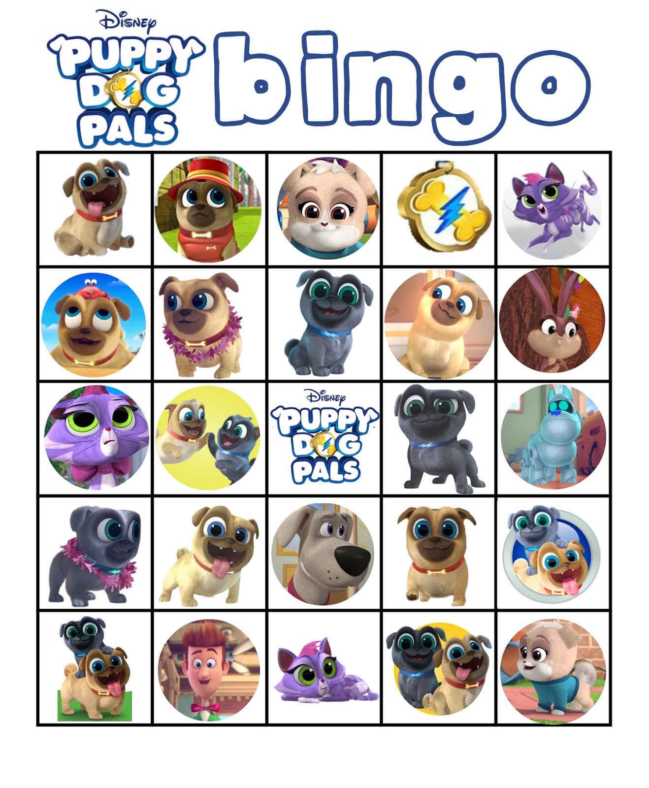 Musings Of An Average Mom: Free Printable Puppy Dog Pals Bingo