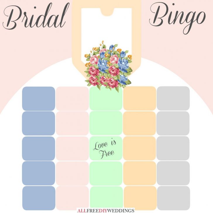 Free Printable Blank Bridal Bingo Cards