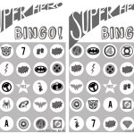 Nomadic Poetry Studio: Free Printable Super Hero Bingo Cards