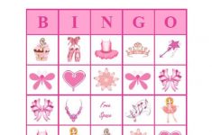 Pink Ballerina Bingo 30 Printable Girl Birthday Party Bingo