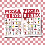 Pizza Bingo Board Game   Memory Or Matching Game   Digital