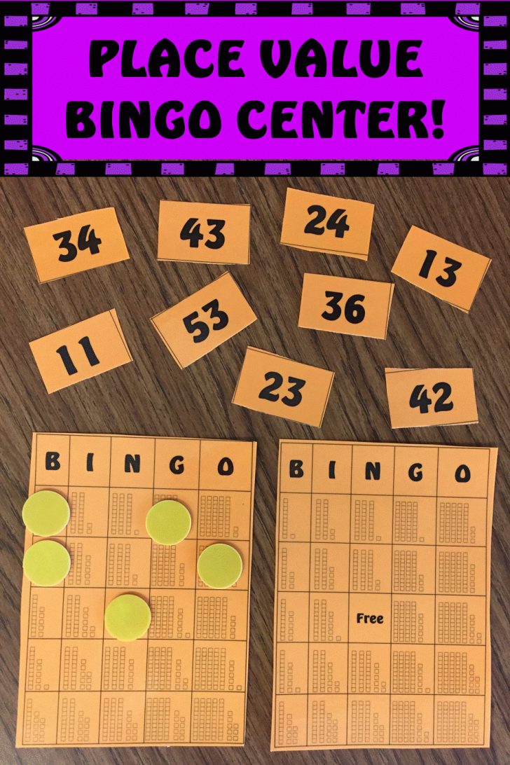 place value bingo center base ten blocks 1st grade