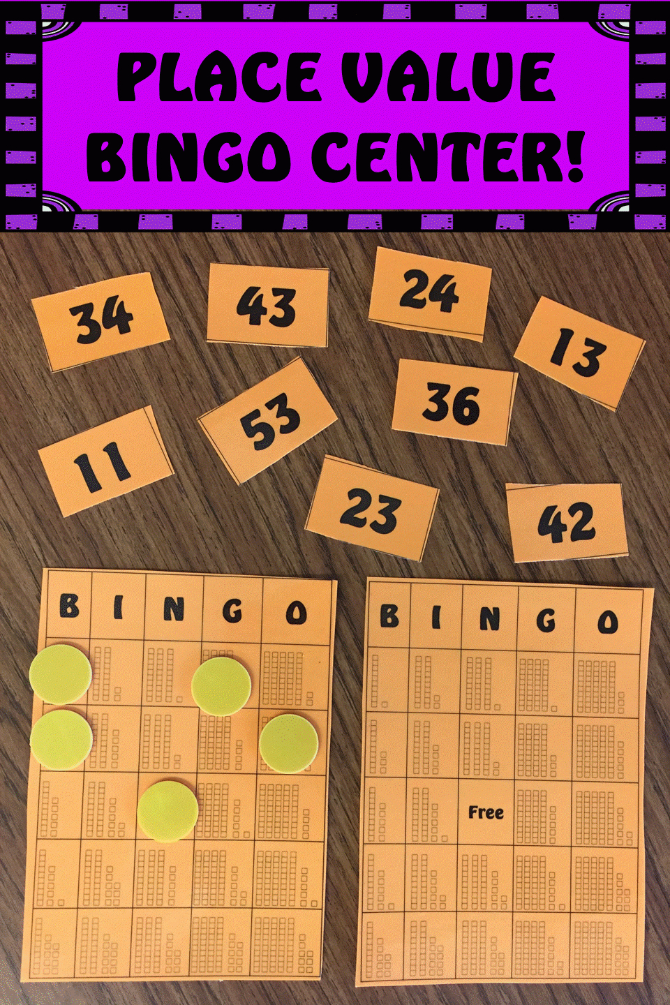 Place Value Bingo Center ~ Base Ten Blocks ~ 1St Grade