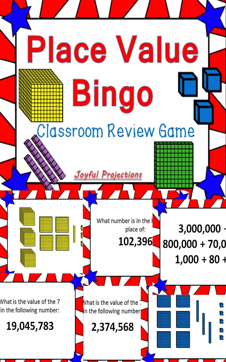 Place Value Bingo Whole Group Review Game | Place Values