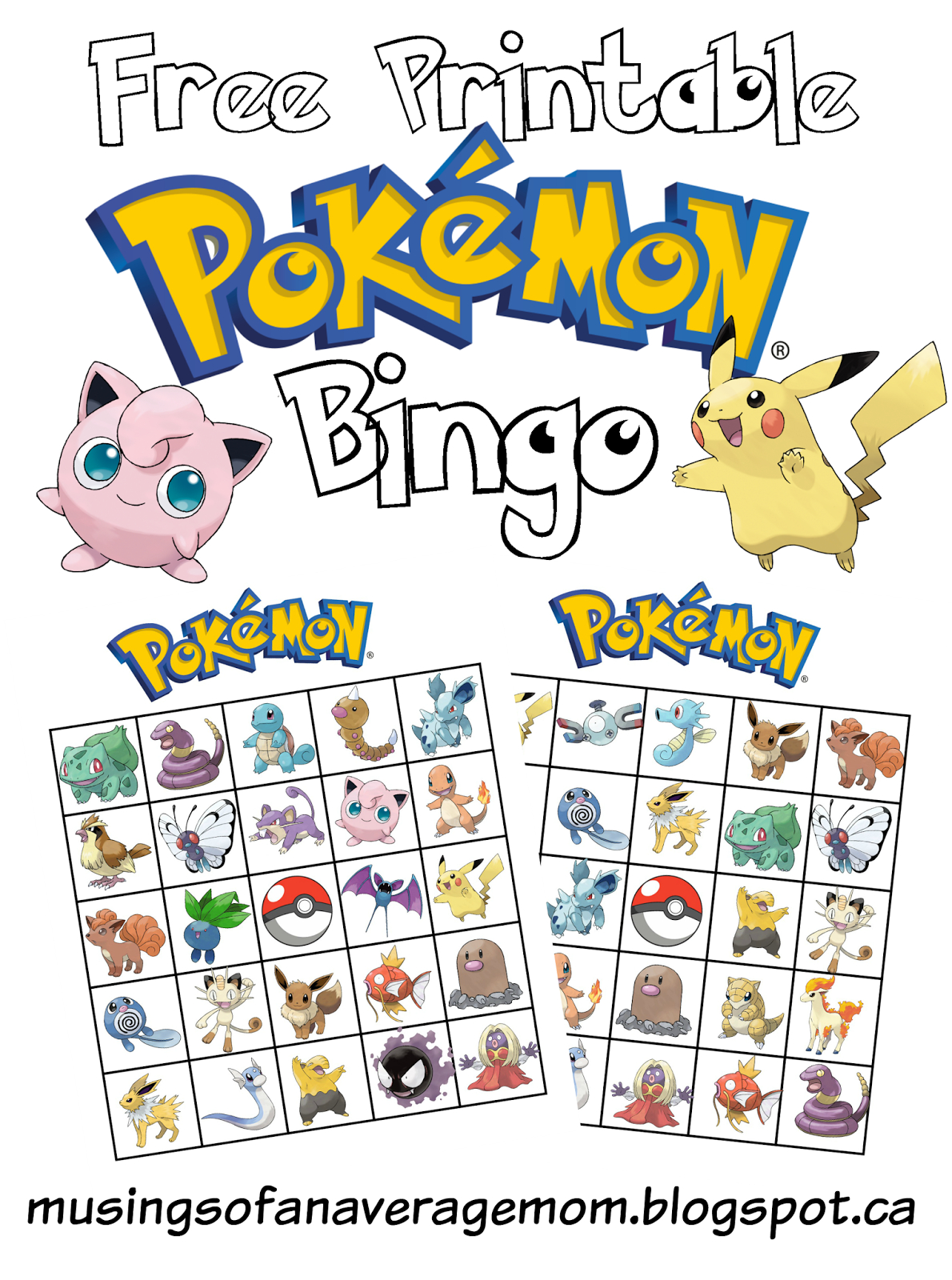 Pokemon Bingo - Feestjes, Feestje En Voor Kinderen