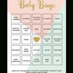 Printable Baby Bingo Game Cards   Pastel | Baby Shower Bingo