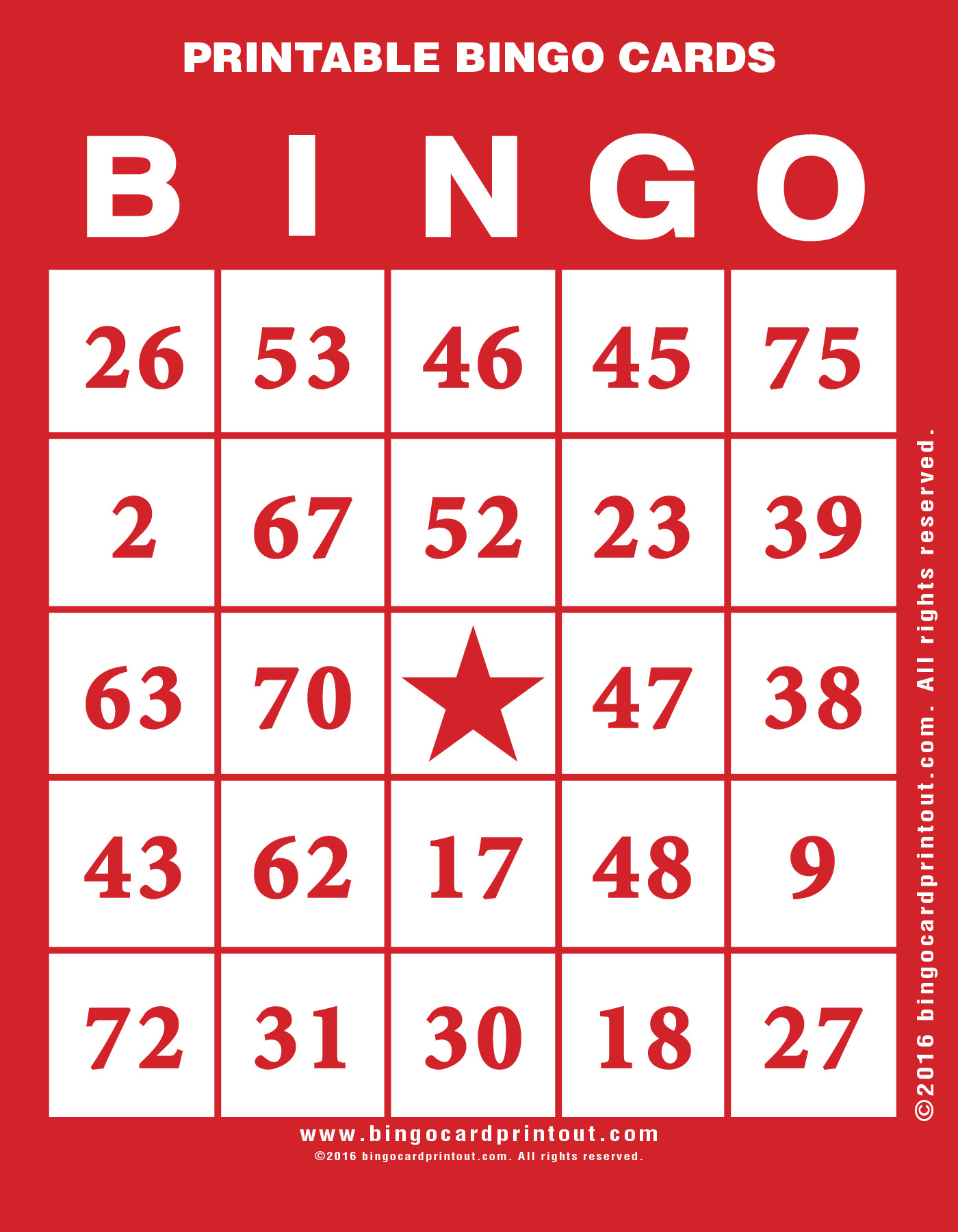 Printable Bingo Cards From Bingocardprintout
