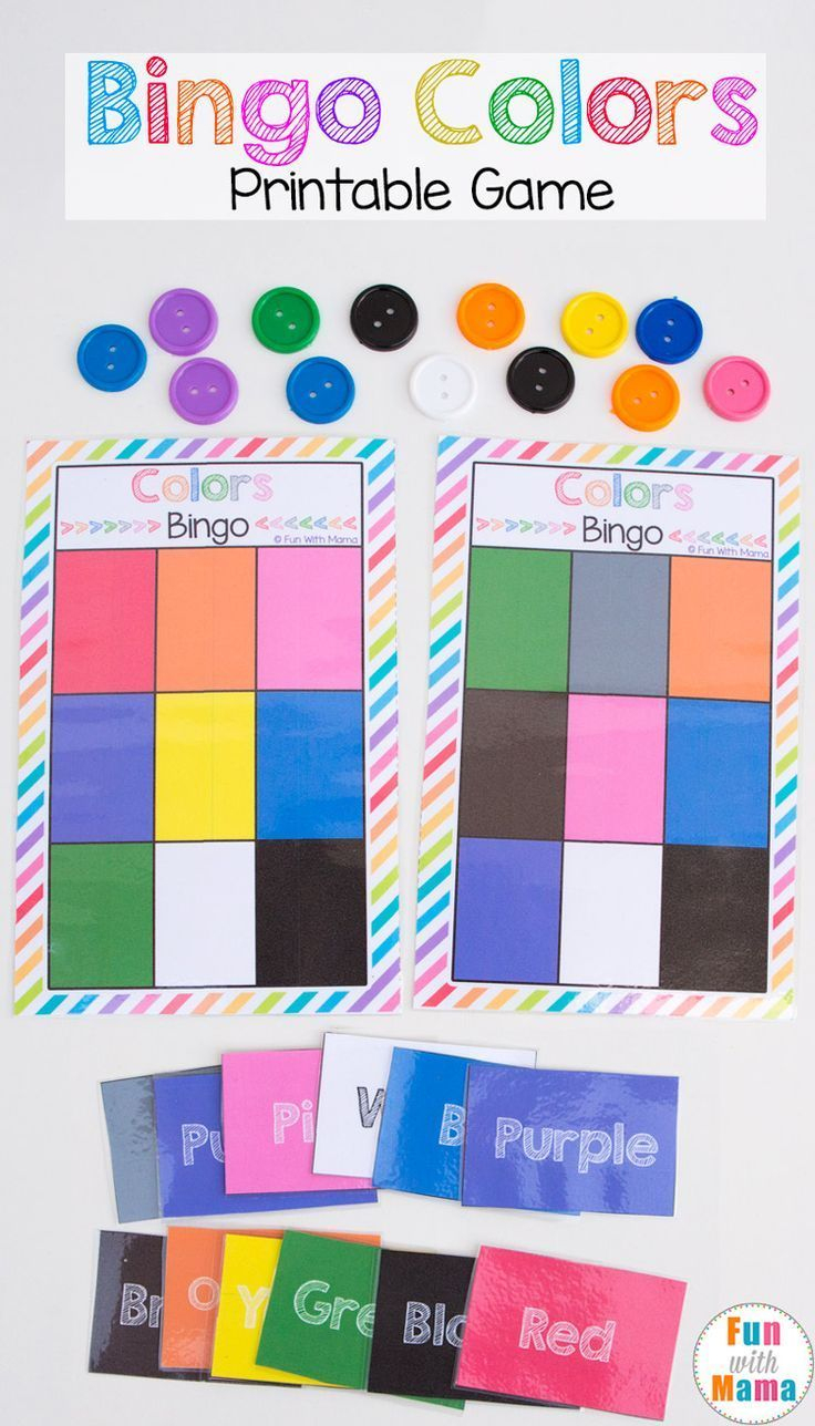 Printable Bingo Colors | Preschool Colors, Learning Colors