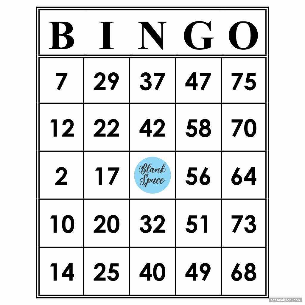 Printable Bingo Numbers 1-75 - Printabler