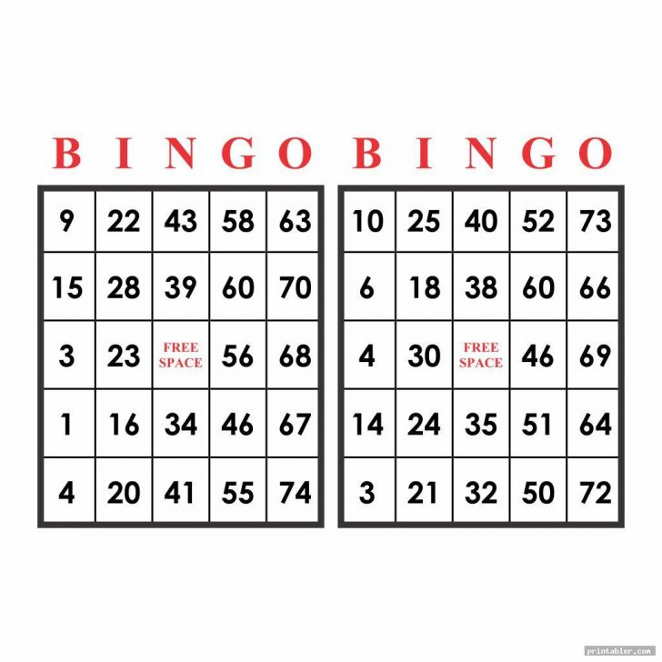 Printable Number Bingo Cards | Printable Bingo Cards - Part 3