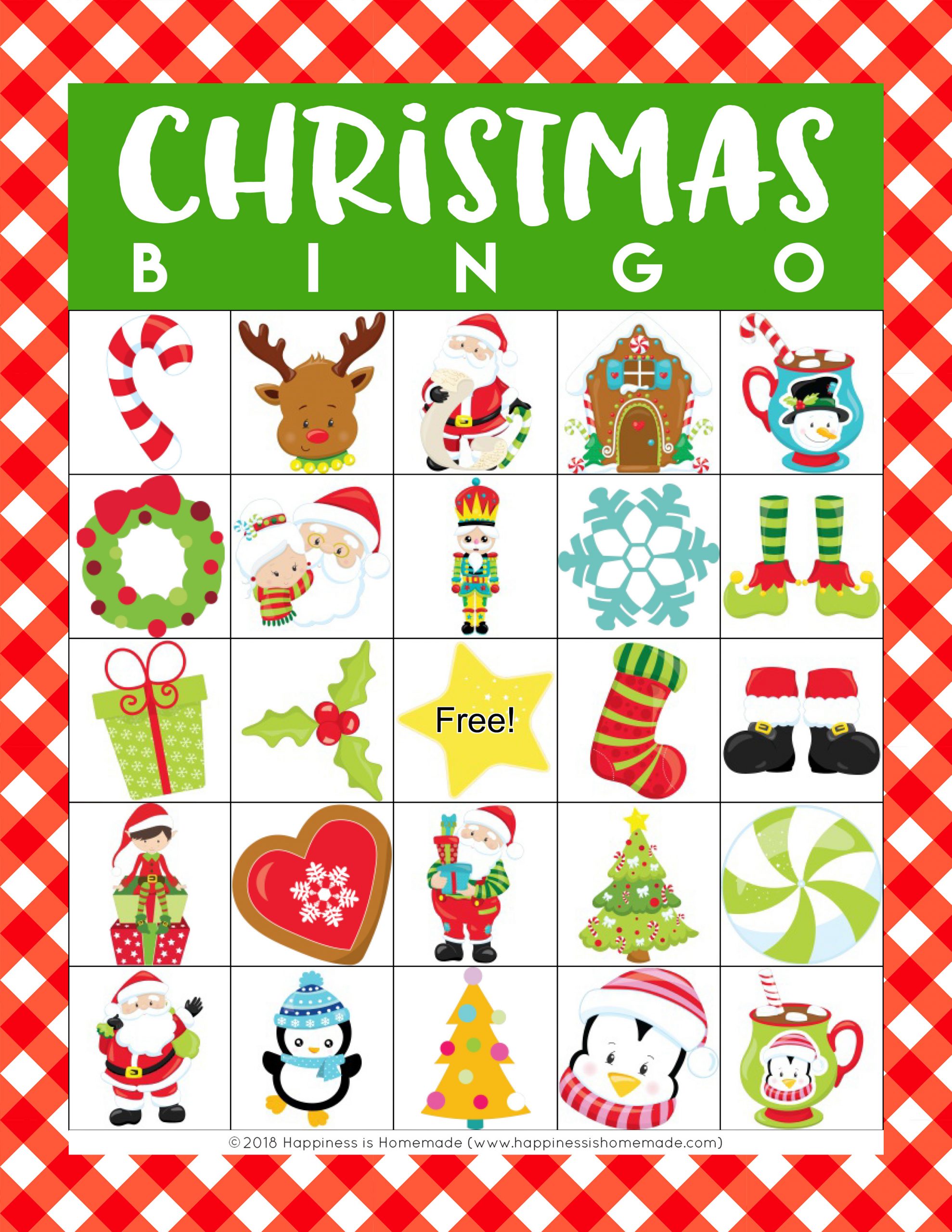 Printable Christmas Bingo Game - Happiness Is Homemade