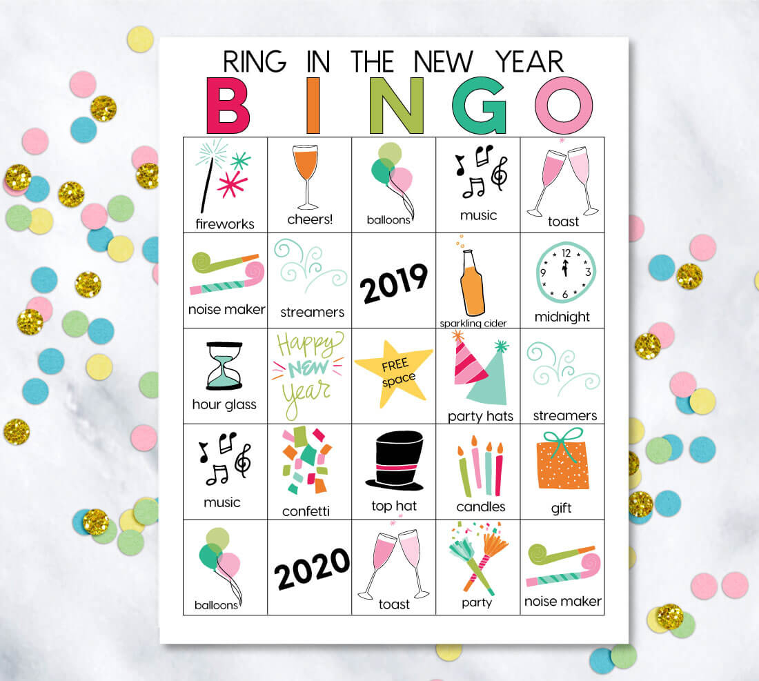 Printable New Year&amp;#039;s Eve Bingo Sheets