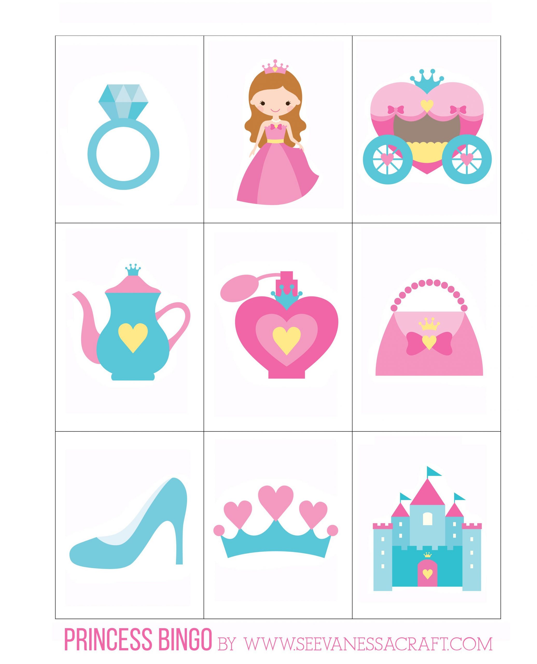 Printable: Princess Bingo With Goldfish | Kinderfeest