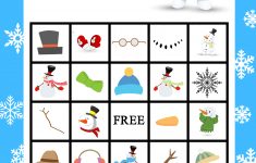 Printable Snowman Bingo Game | Snowman Party, School Holiday