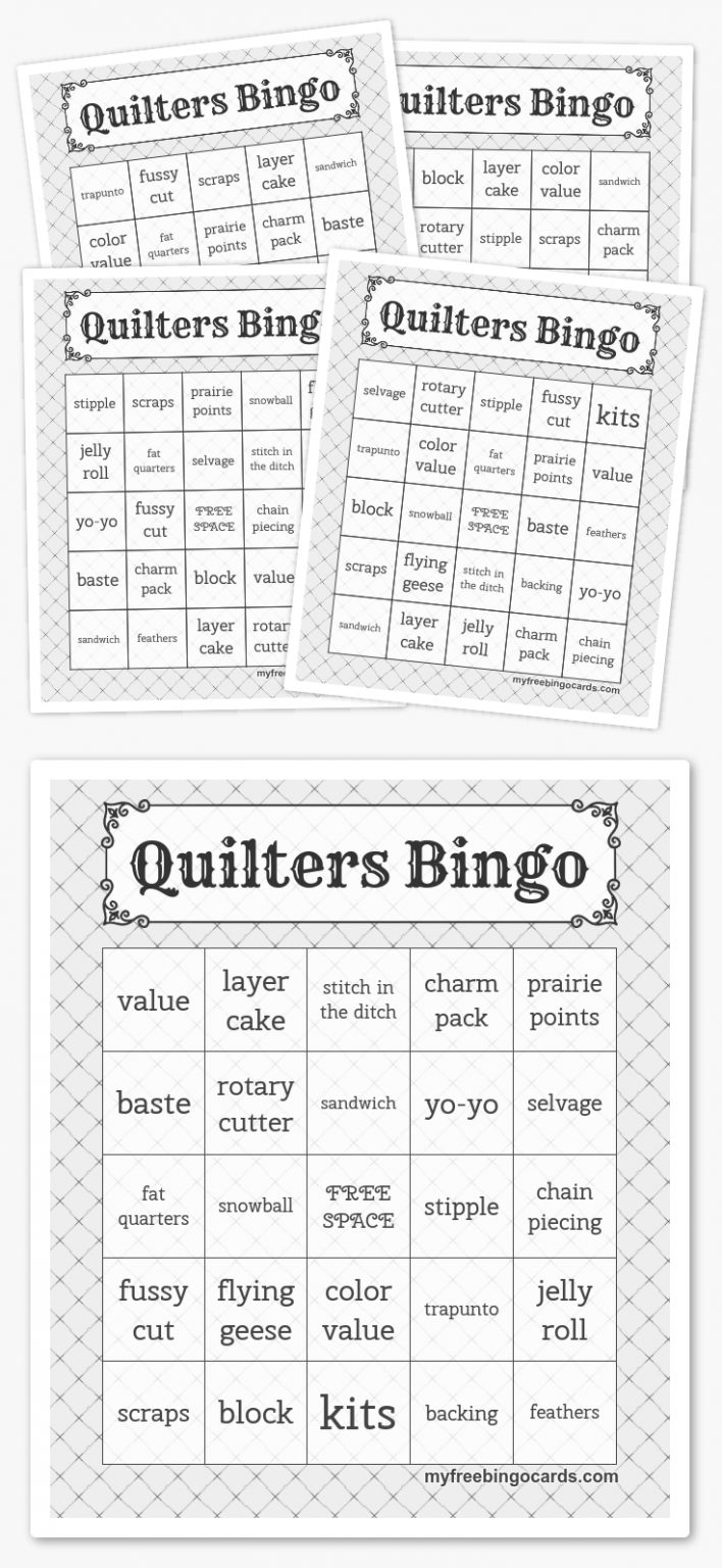 Quilters Bingo | Quilt Retreats | Free Bingo Cards, Free | Printable ...