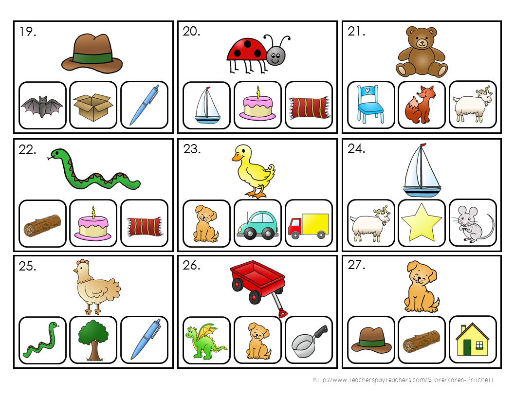 Rhyming - Phonological Awareness Task Cards &amp;amp; Worksheets For