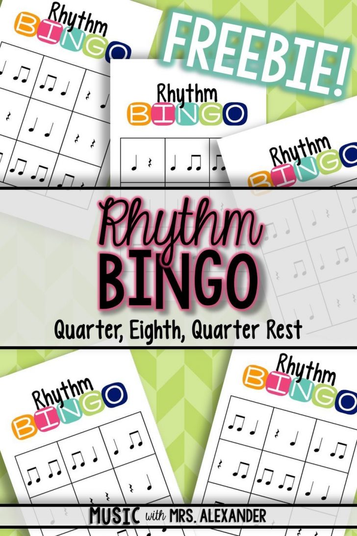 Free Printable Rhythm Bingo Cards