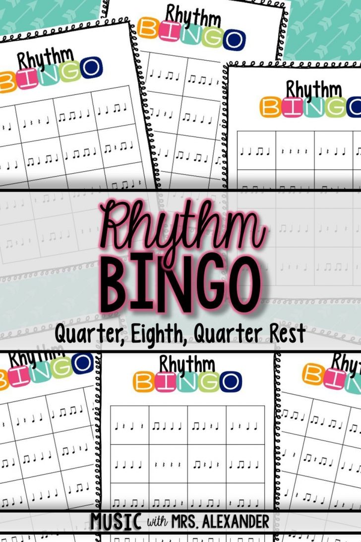 Rhythm Bingo Cards Printable