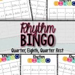Rhythm Bingo: Quarter, Eighth, Quarter Rest | Bingo