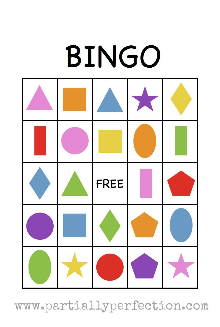 Shape Bingo Card - Free Printable - I&amp;#039;m Going To Use This To