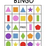 Shape Bingo Card   Free Printable   I'm Going To Use This To