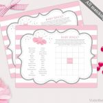 Silver And Pink Bingo Game Template. Printable Tutu Excited