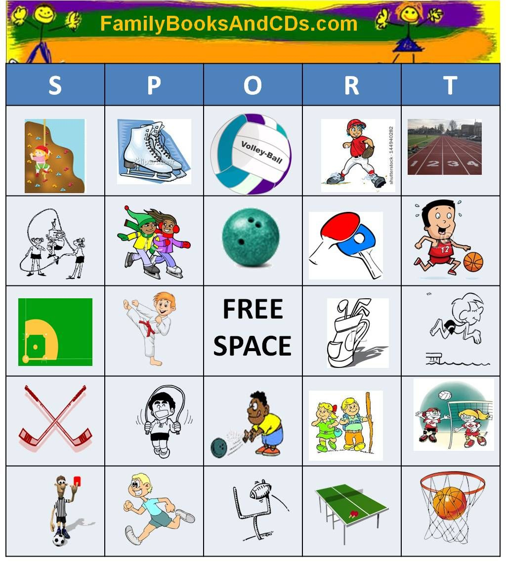 Sport-Bingo! Everyone Loves Bingo. Have Fun Calling Out