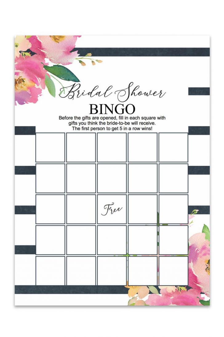 Free Printable Kitchen Tea Bingo Cards