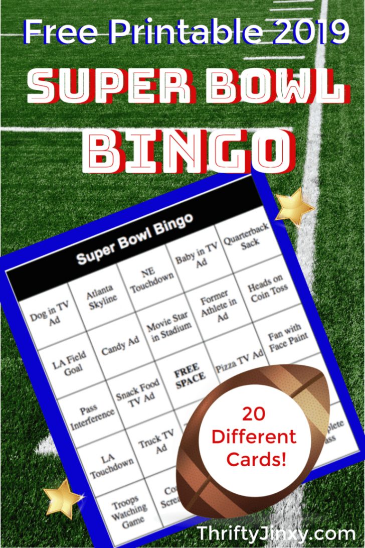 Printable Super Bowl 50 Bingo Cards