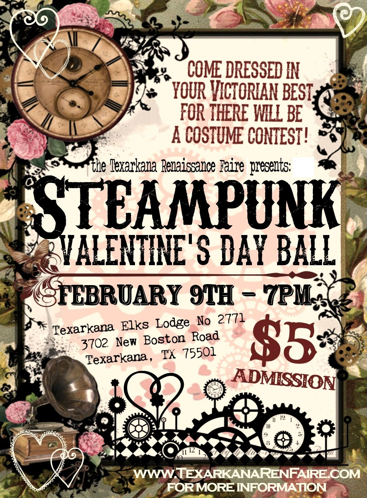 Texarkana Renaissance Faire: Steampunk Valentines Day Ball