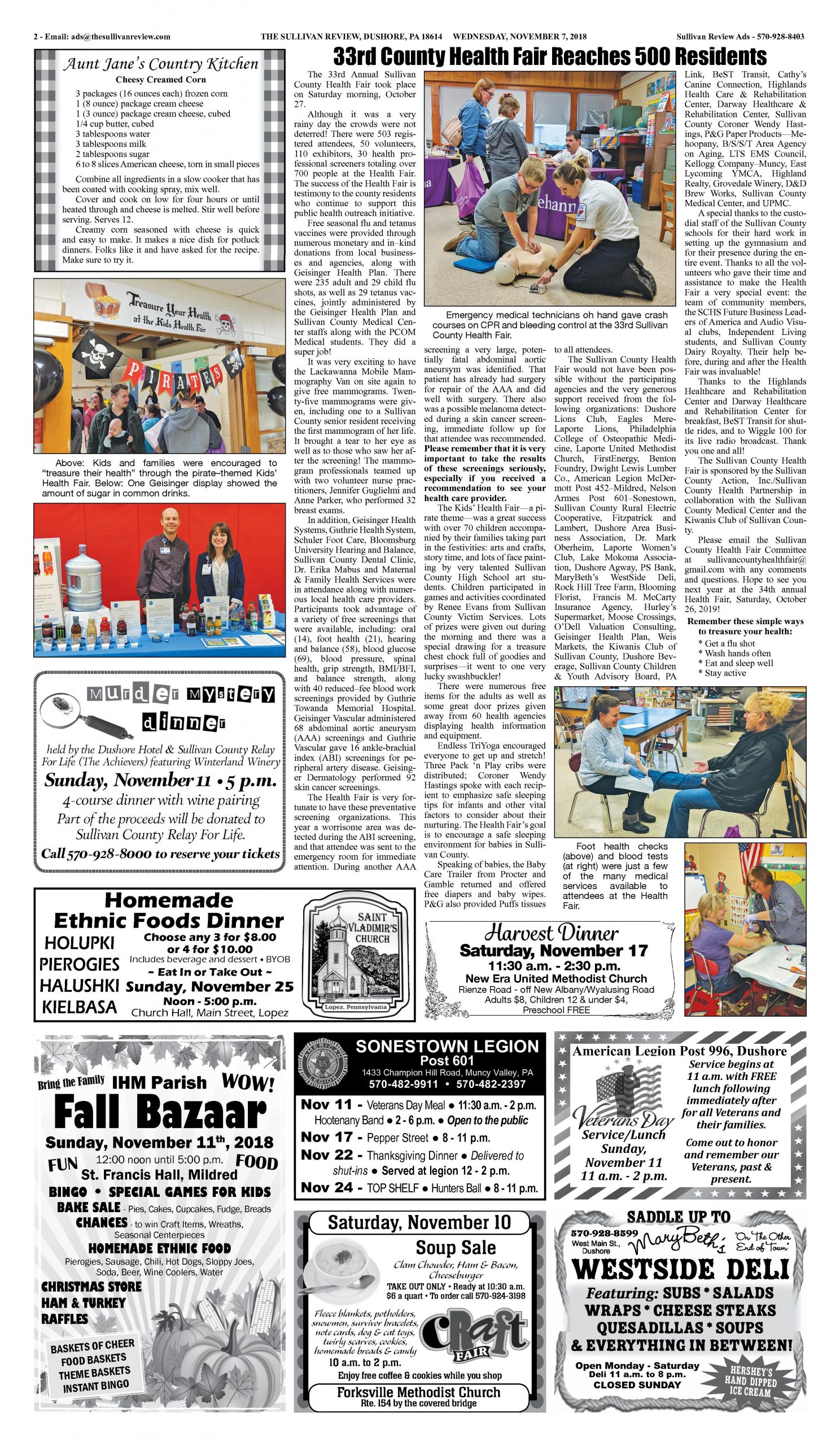 The Sullivan Review - November 7, 2018 Pages 1 - 16 - Text