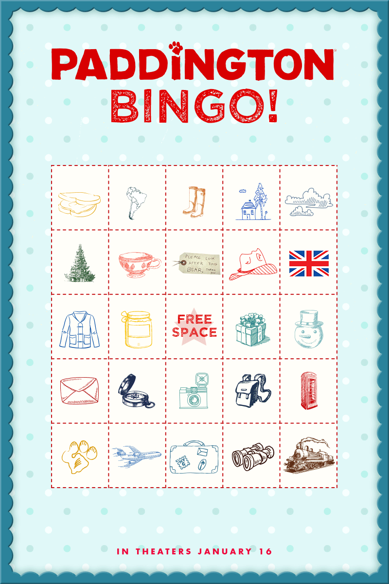 Time To Play Paddington Bingo! Print Out A Free Bingo Card