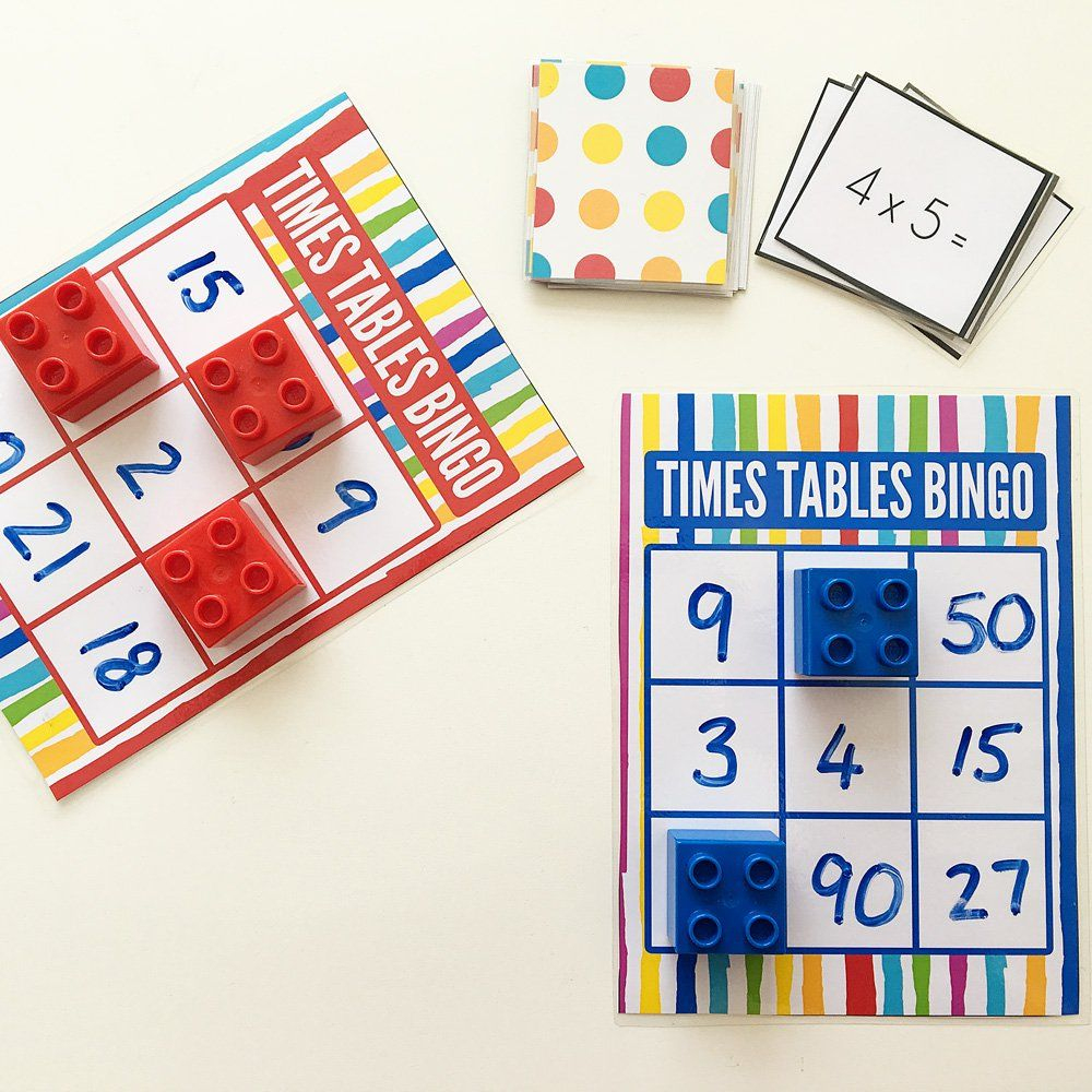 Free Printable Times Table Bingo Cards