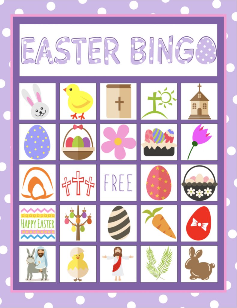 Free Printable Religious Easter Bingo Cards Templates Printable Download