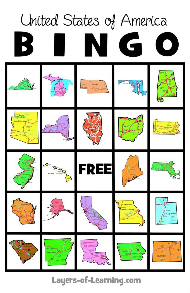 U.s. State Maps | State Crafts, States, Capitals, School Age