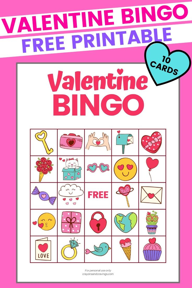 Valentine Bingo - Free Printable Valentine&amp;#039;s Day Game With