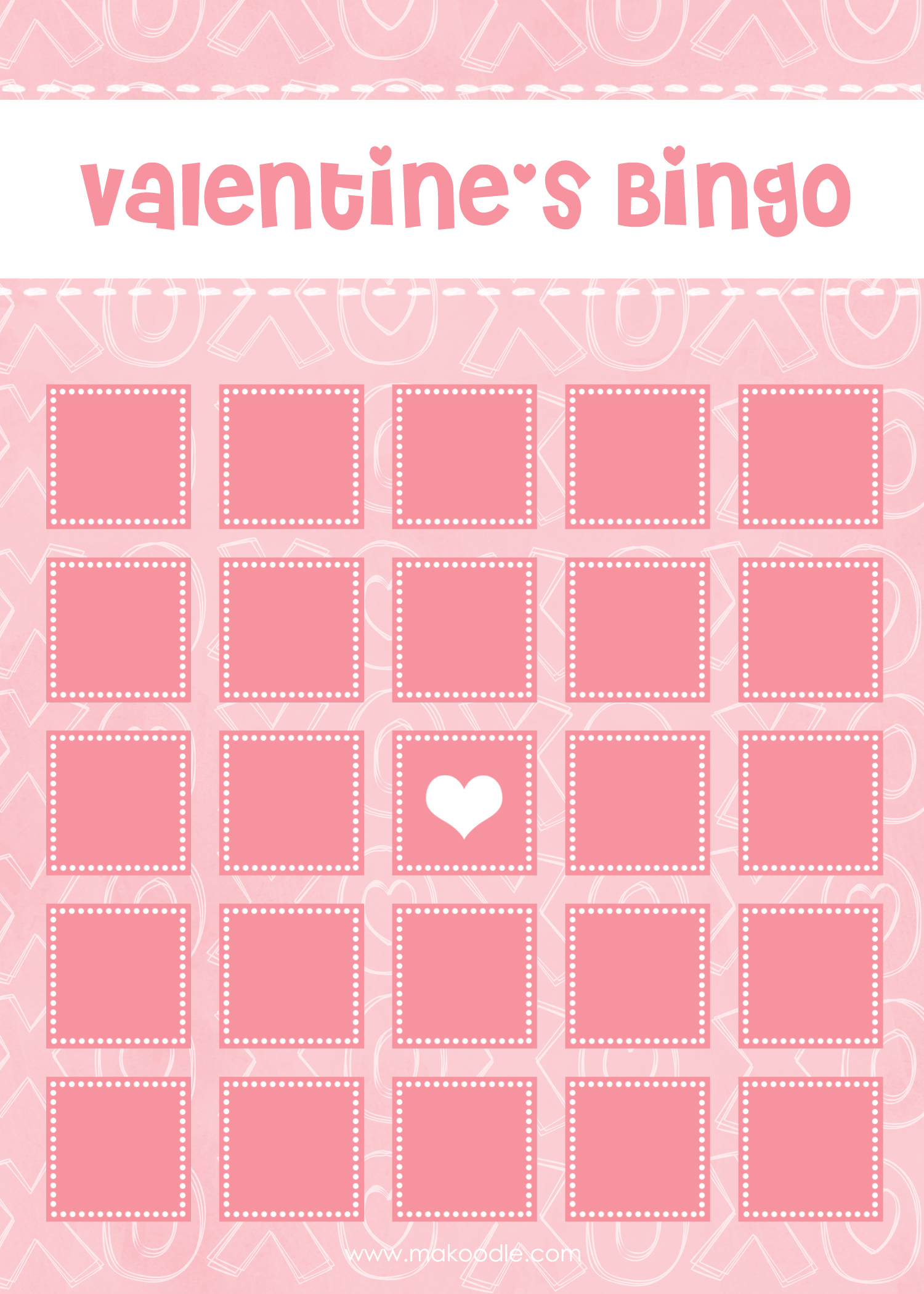 Printable Bingo Cards Valentines Day Blank Printable Bingo Cards